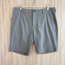 Faherty All Day Shorts Mens 33 Measures 34 Gray Chino Drawstring Stretch Casual