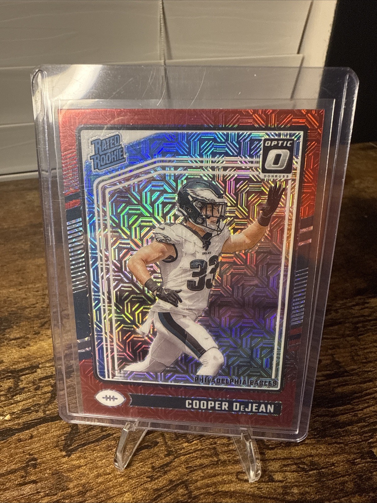 2024 Panini Donruss Optic - Rated Rookie Cooper DeJean #221 Red Mojo Prizm (RC)