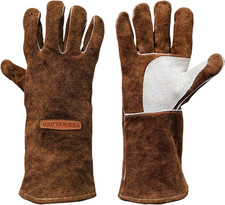 14-Inch Welding Gloves - Cow Leather, Heat/Fire Resistant for Forge/Mig/Stick...