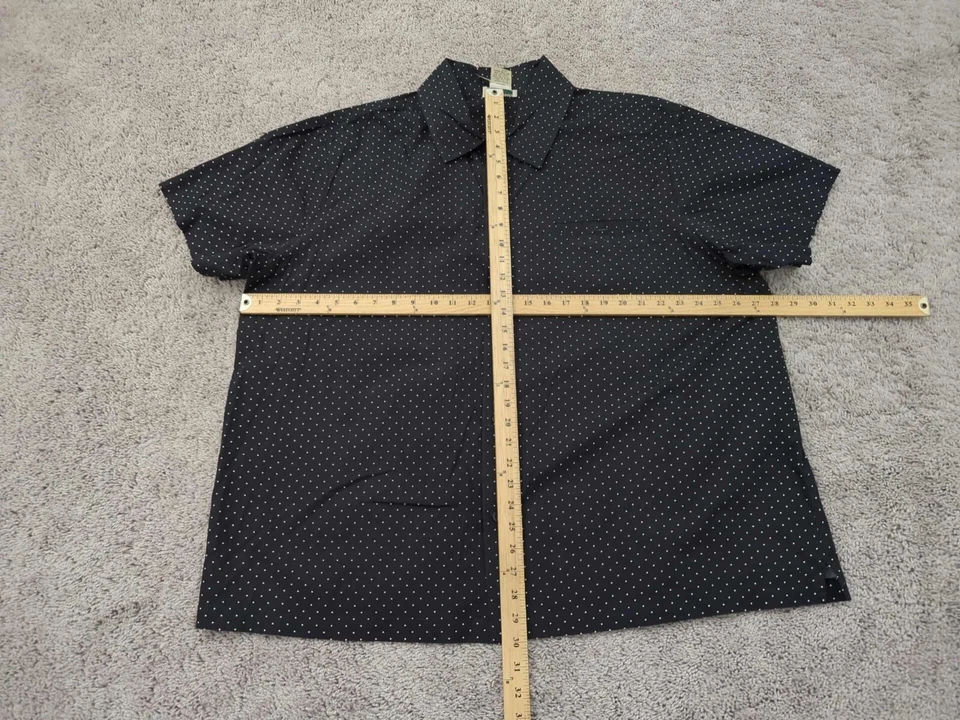 Scandia Woods Button Up Shirt Mens 2XL Black Polka Dot Classic Casual - Image 2 of 4