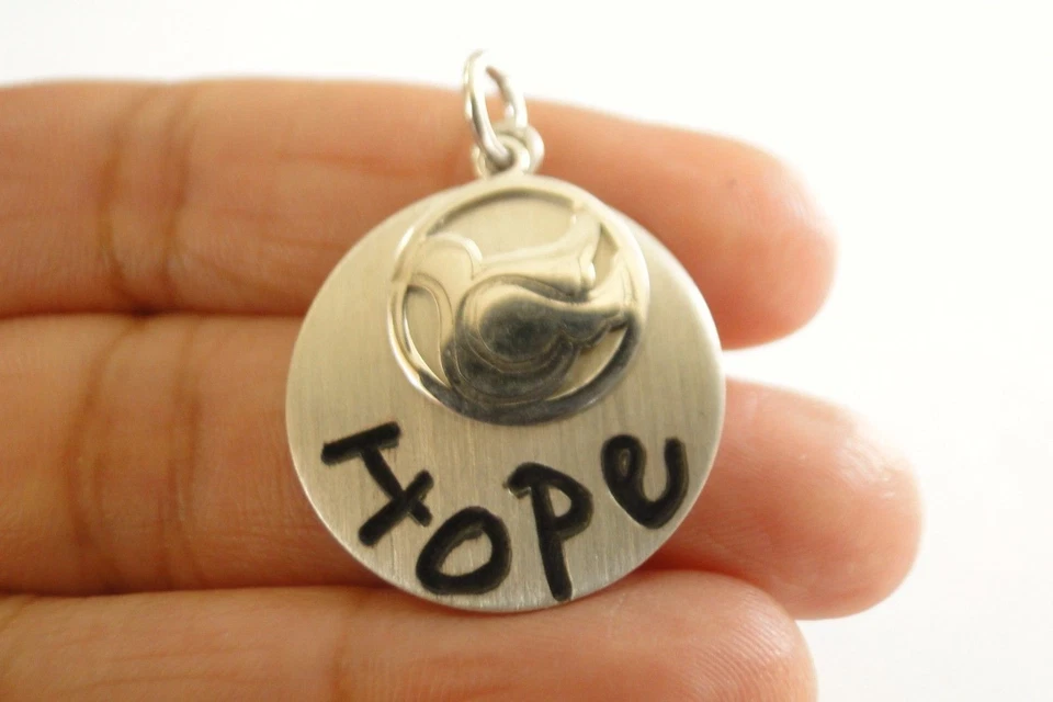 Dove Hope Charm No Stone 925 Sterling Silver Pendant - Image 2 of 4
