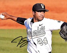 Jordan Sheffield Dodgers top prospect Signed 8x10 photo Autographed Vanderbilt