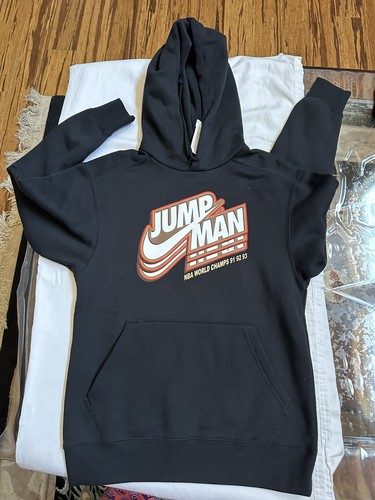 Nike Air Jordan DC9604 Herren Jumpman Retro Hoodie NBA Champs 91 schwarz Gr. S kostenloser S - Bild 9 von 13