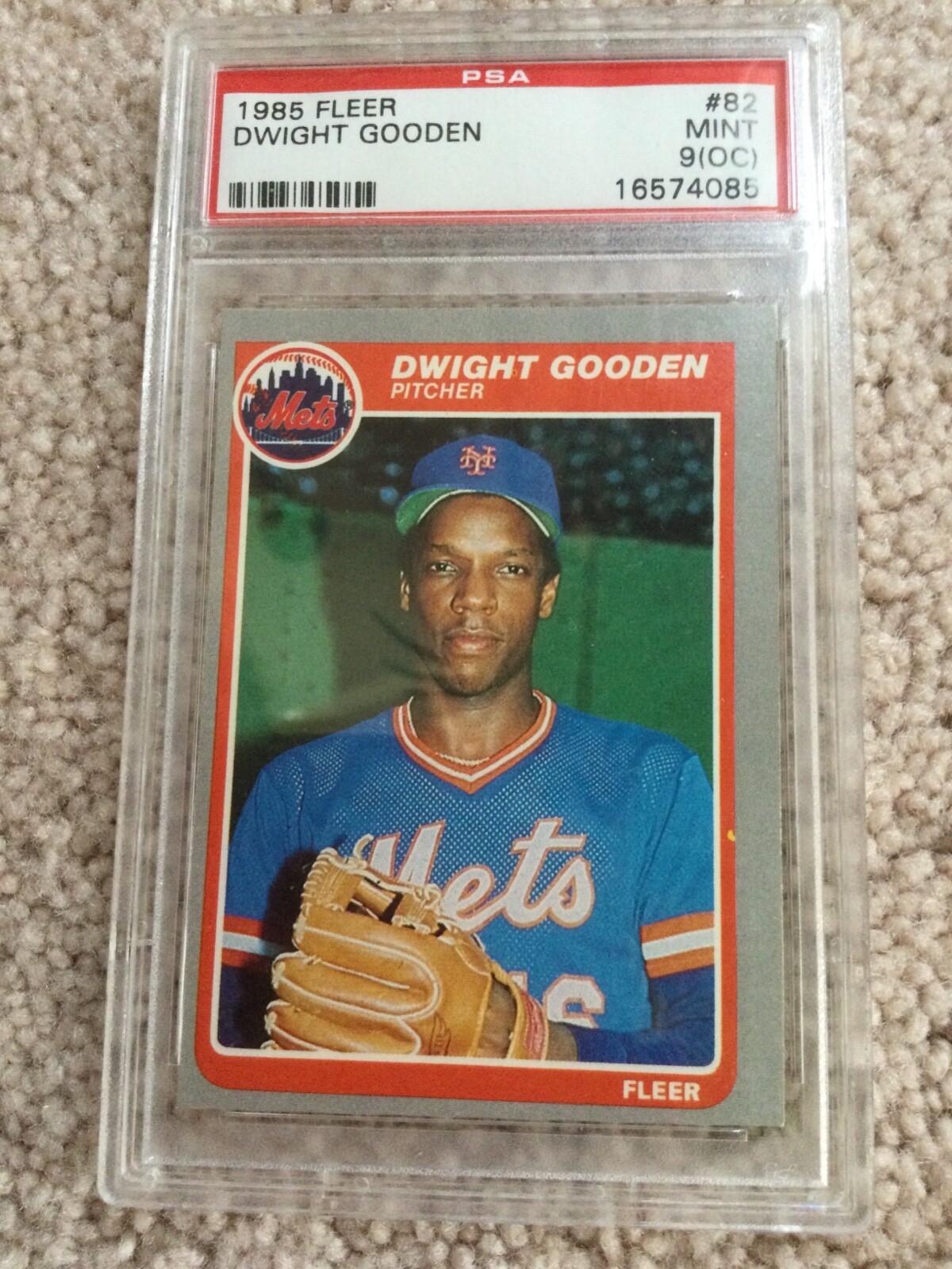 1985 Fleer Baseball #82 DWIGHT GOODEN New York Mets RC ROOKIE PSA 9 MINT