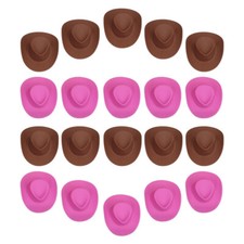 20 Pcs Mini Cowboy Hat Toys Miniature Hats for Crafts Girl Sombrero