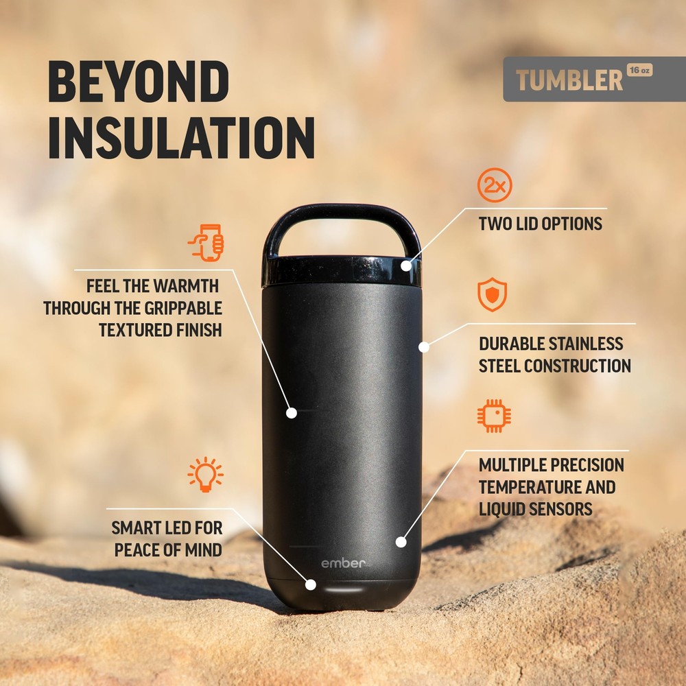 Smart App-Controlled Stainless Steel Temperature Control Travel Tumbler