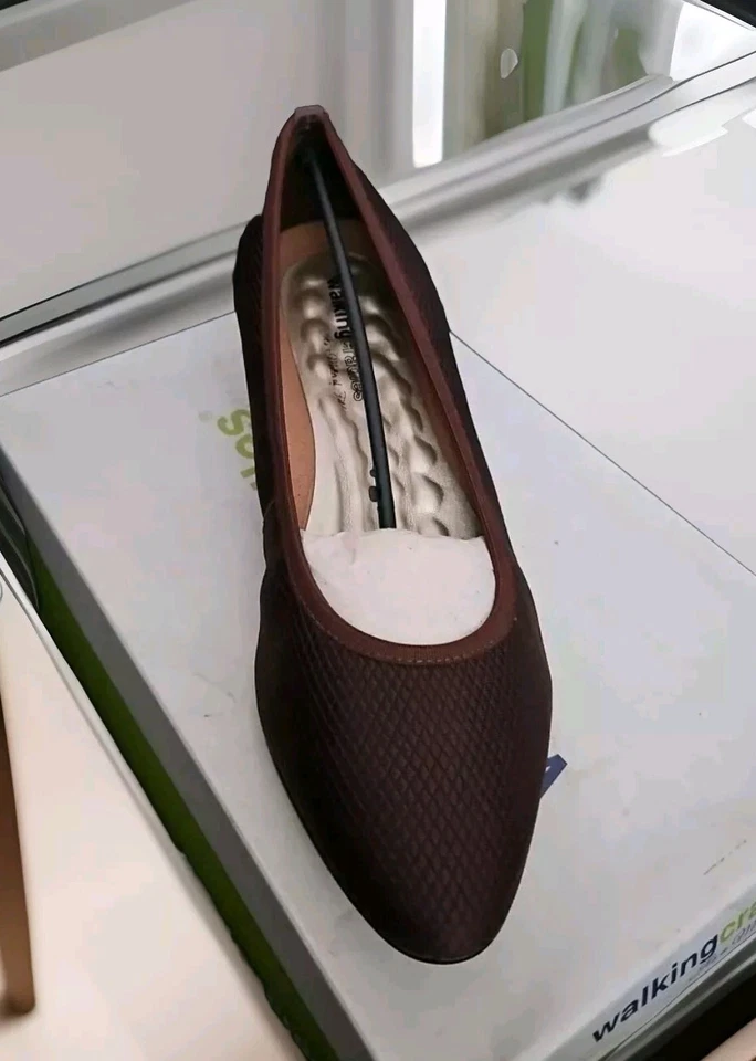 棕色 ~ 全新 Walking Cradles HANNA STRETC 泵 尺寸 12 宽   — 第 4/4 张图片