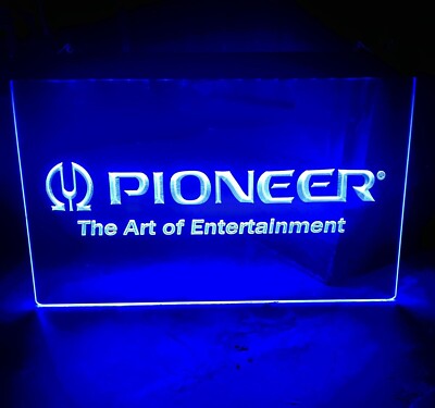 Pioneer Logo LED Neon Light Sign for Audio Video Technic store or service studio