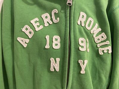 ABERCROMBIE FITCH *  Hoodie Hoody Sweatshirt Jacke * XS 164 176 * grün