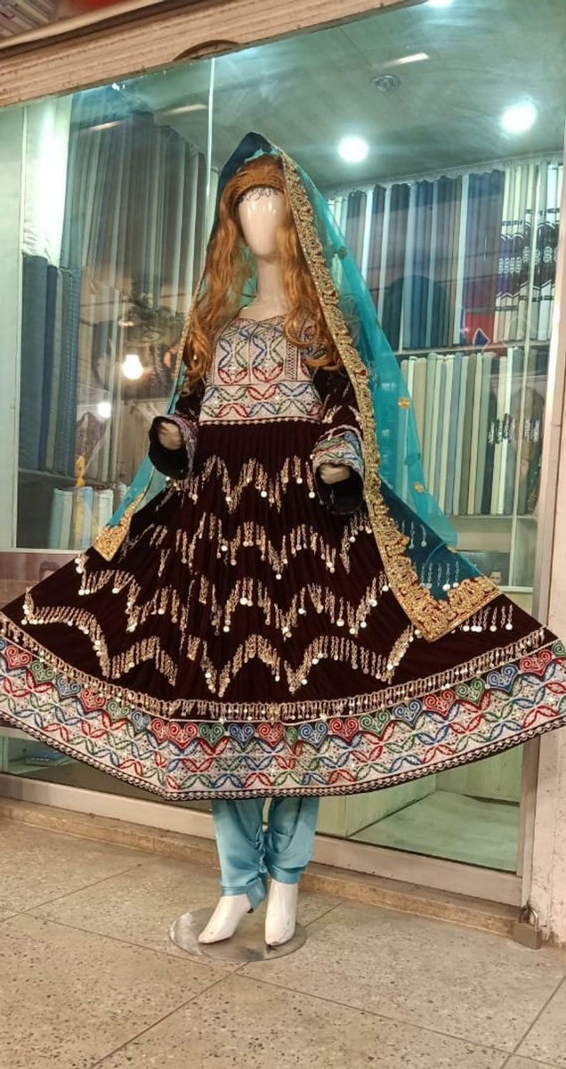 Afghan Dress Traditional Afghan Dress Kuchi tribe multi Afghan Dress Traditional Afghan Dress Kuchi tribe multi