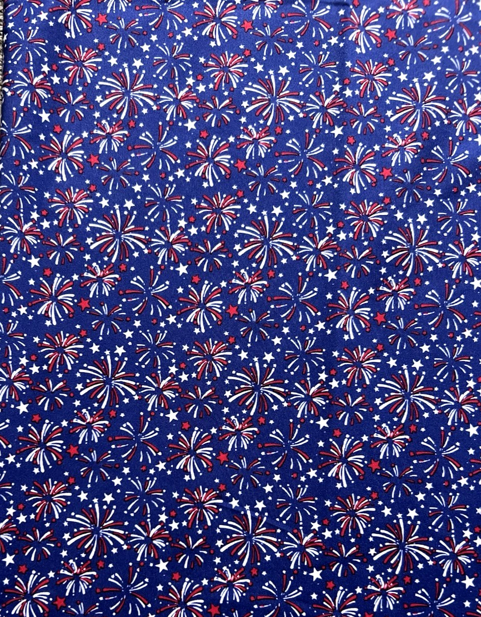 DONALD ROSS SPORT MENS PATRIOTIC FIREWORKS JERSEY PRINT POLO SHIRT NAVY - LARGE