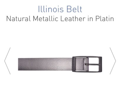 Birkenstock NWT Illinois Leather Belt Color Platin $115 Sz  display picture 2