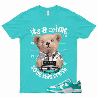 CRIME T Shirt to Match Dunk Low Clear Jade Air Max 1 SC Force Cosmic Unity Aqua