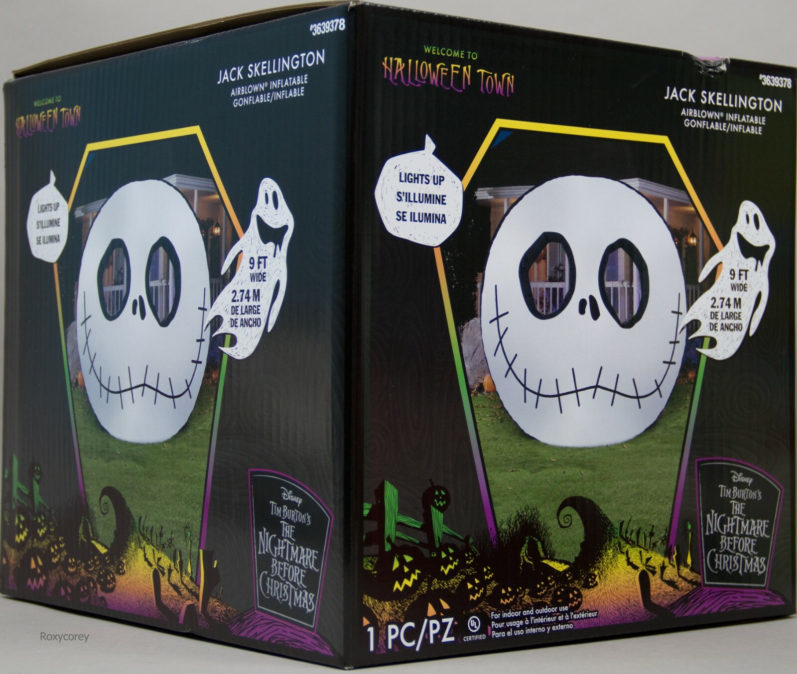 9ft Disney Halloween Jack Skellington Giant Airblown Inflatable New