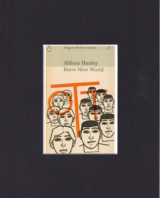 8X10'' Matted Print Art Sci-Fi Book Cover Picture: Aldous Huxley, Brave New World