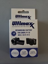 NIB Ultimaxx Extended Life Replacement Battery LPE10 For Canon Free Ship