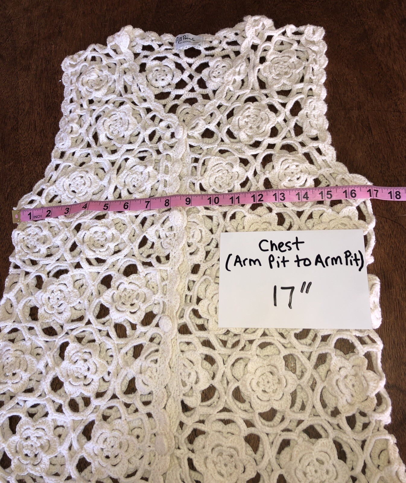 All Points By Reference Point Womens Crochet Vest… - image 7