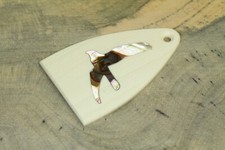 Trussrod Cover Grained Ivoroid Abalone Bird I...