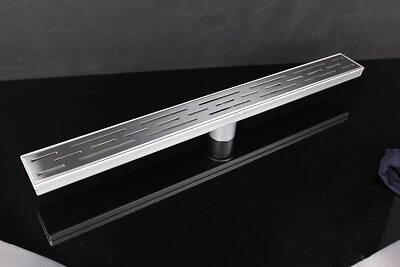 Lineare Dusche Abfallablauf, vertikale Steckdose, Edelstahlgitter in 500 mm
