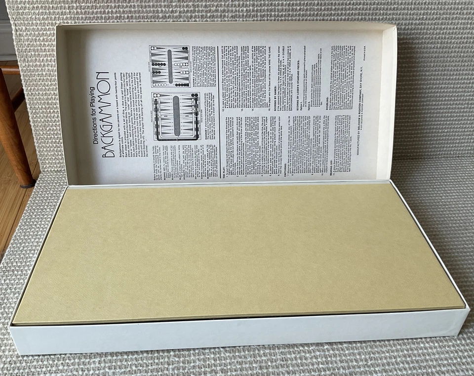 VTG Backgammon Selchow & Righter 1975 Board Game Wooden Pieces - Image 3 of 4