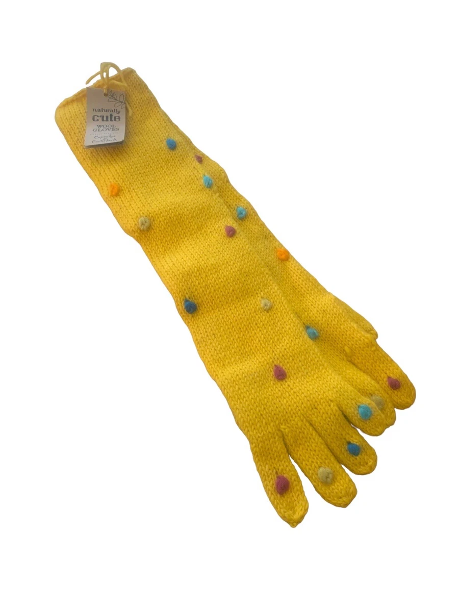 Yellow best sale wool gloves