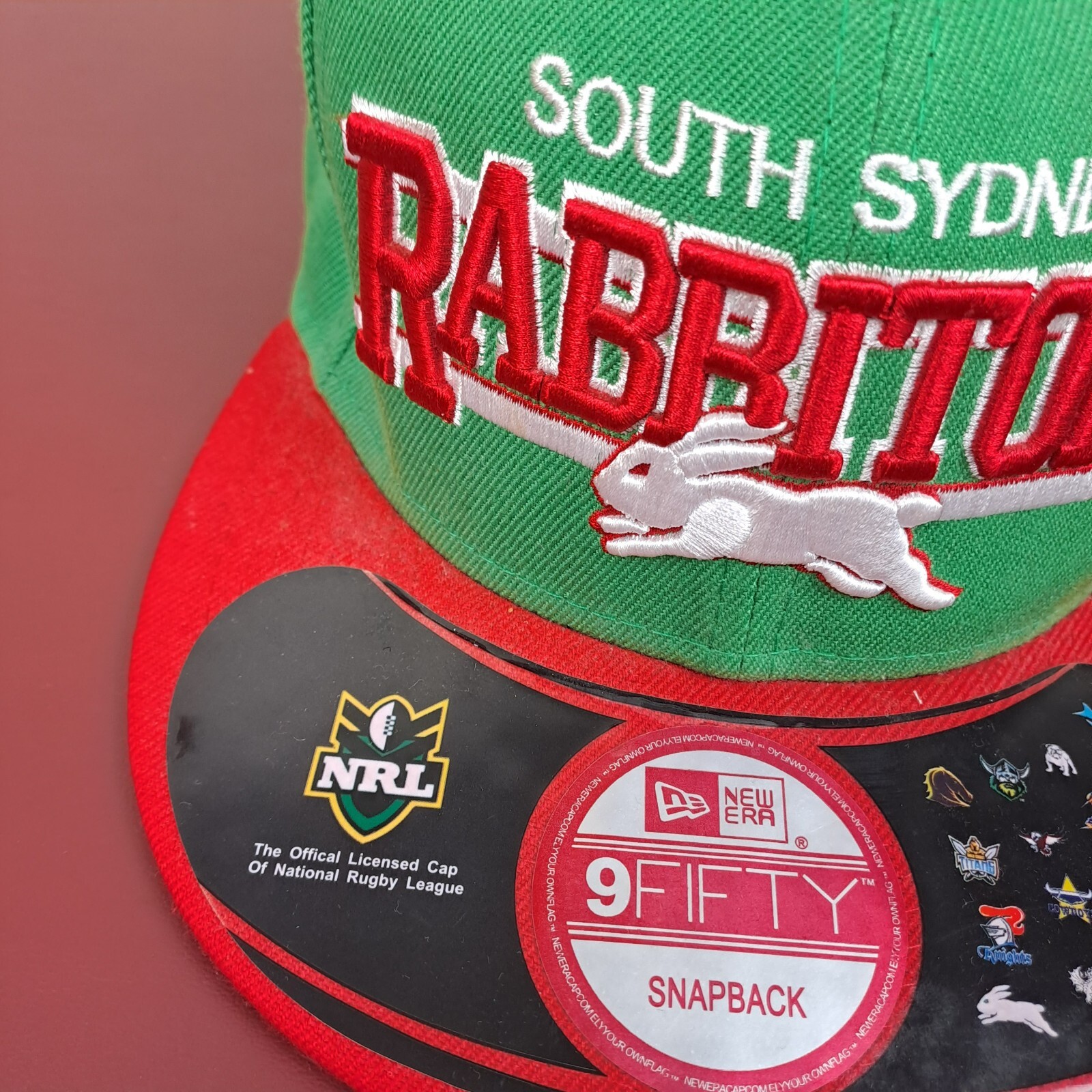 South Sydney Rabbitohs Mens Cap One Size Hat NRL Snapback Adjustable New Era image 3
