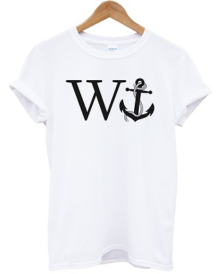 W Anker T-Shirt lustig Witz unhöfliche Schiffe Marine Marines Top Geschenk Matrose 