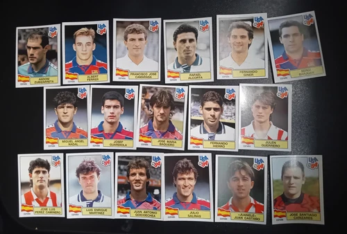 Lotto 17 figurine Panini Usa 94 World Cup Spagna completa edizione olandese rare