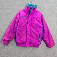 VINTAGE Columbia Boys Jacket XL Pink 3 in 1 Ski Fleece Lined Bugaboo 90s READ