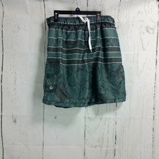Islander Swim Trunk Mesh Lining Elastic Waistband Drawstring Multicolor Shorts M