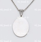 14k Solid White Gold Virgin Mary Lady Guadalupe Oval pendant Charm #15187 2.90gr — photo 6