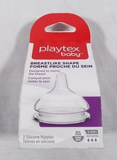 Playtex Baby Breastlike Shape BPA Free 3-6m 2 Silicone Nipples