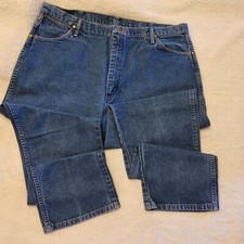 Men's VINTAGE Made in the USA WRANGLER Prewashed Cowboy Cut JEANS 13MWZPW 42x32