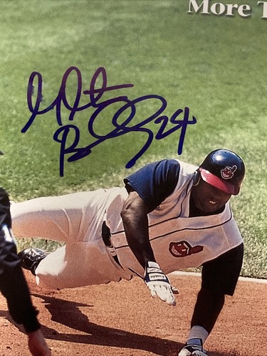 MILTON BRADLEY Signed Auto Cleveland Indians Game Face Program Magazine Baseball - Picture 2 of 3