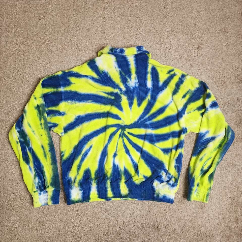 Teddy Fresh Unisex PEQUEÑA VERDE Sudadera COLLAR Tie Dye *RARA* Foto 2 de 4