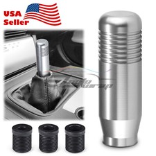 Universal 3.5 Shift Knob Chrome Aluminum Silver Manual Stick Lever Shifter