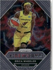 2021-22 Panini Prizm WNBA Fireworks Erica Wheeler Los Angeles Sparks #15 Insert