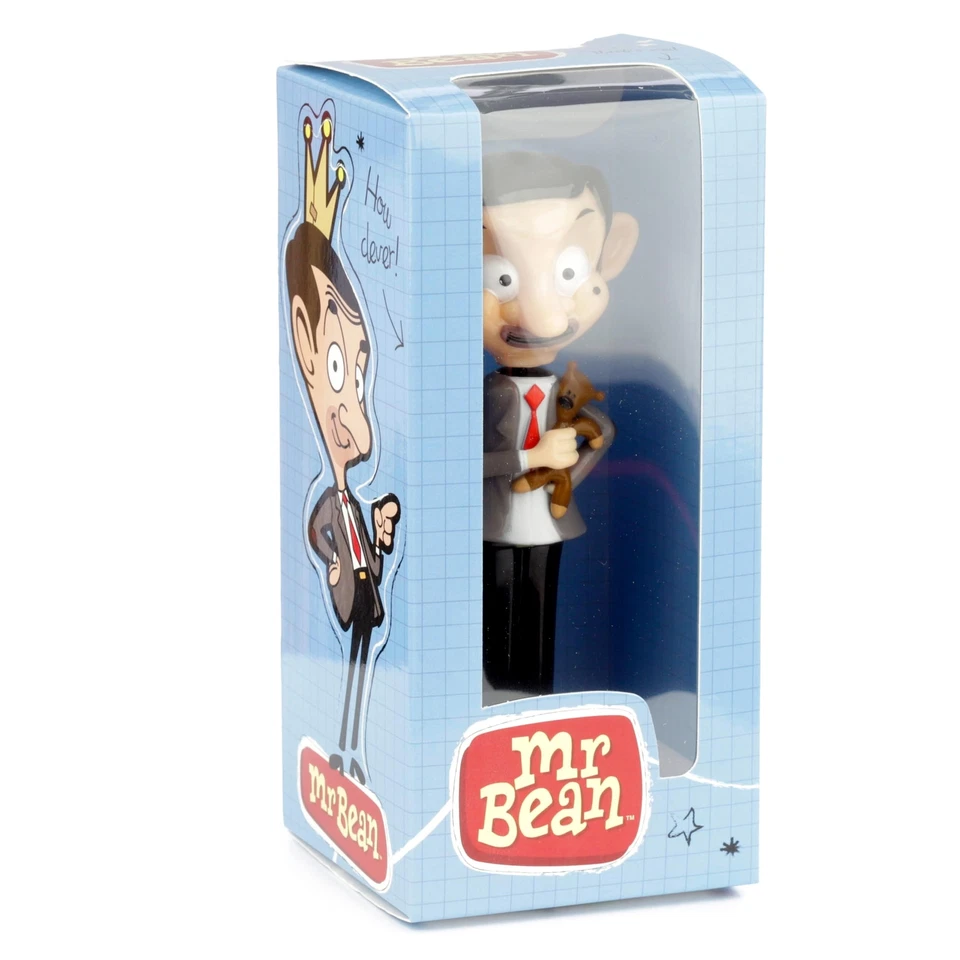 LTD. Mr. Bean mit Teddy Solar Wackelfigur schwarz/weiß/braun Bedruckt 100% Ku... - Bild 2 von 4