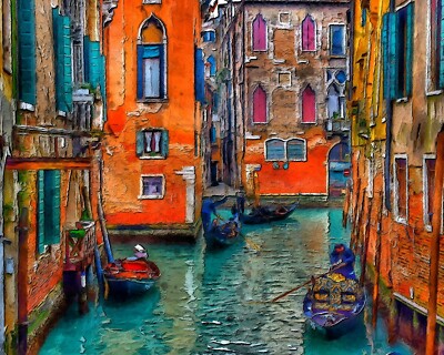 USA - DIY Paint by Number Kit Acrylic Painting Home Decor - Colors of Venice