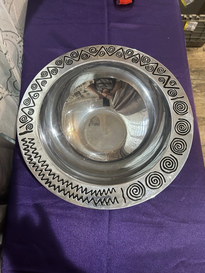 Ensaladera de metal pesada Wilton Reggae Armetale peltre Foto 3 de 4