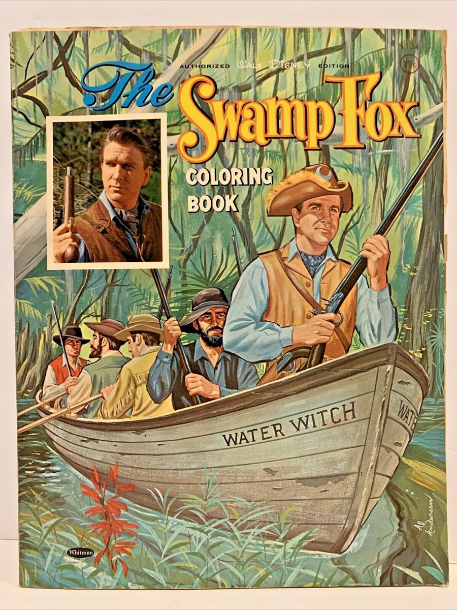1961 Disney's The Swamp Fox Coloring Book Leslie Neilson Photo On