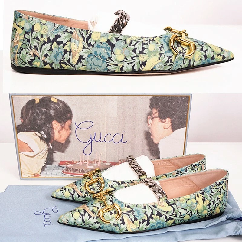 Gucci Leather Upper Floral Flats for Women for sale | eBay