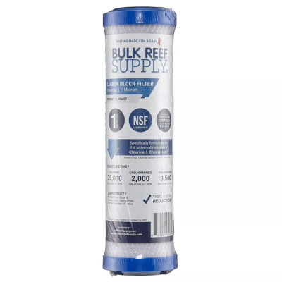 Bulk Reef Supply Universal Carbon Block Filter Cartridge Replacement 1 Micron RO