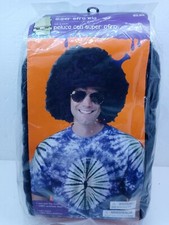 Adult Sized Black Super Afro Wig with Hair Pick Brand New Factory Sealed