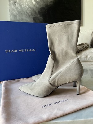 Stuart Weitzman Wren 75 Gray Suede 