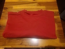 Greenbrier Resort Hotel Tehama Hang 'Em Dry Mock Neck Logo Red Golf Shirt Mens L