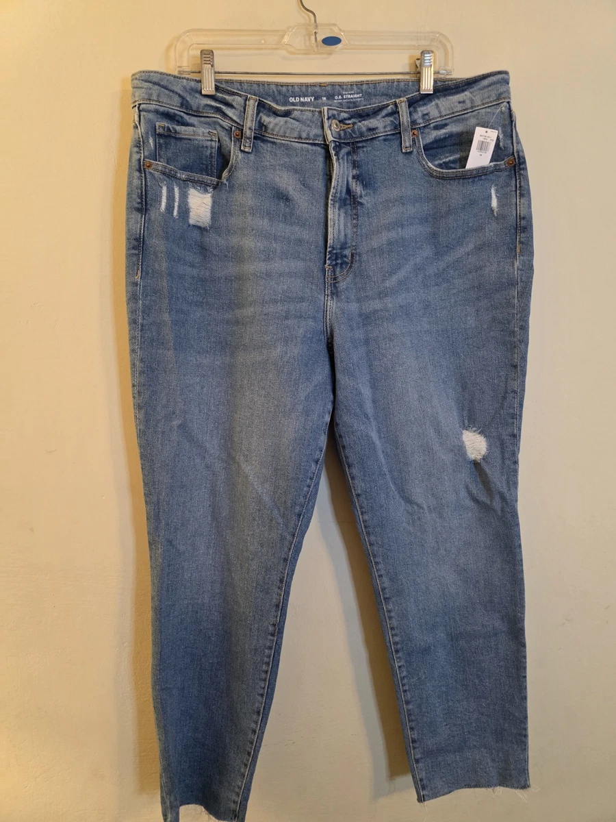 Old Navy Perfect Straght Ankle Jean Dstressed-24 Plus Fashon