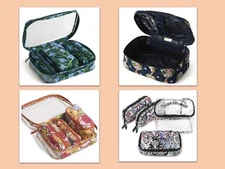 Vera Bradley 4 Pc Organizer Cosmetic Cases Set Choice Color  Makeup Retail $85