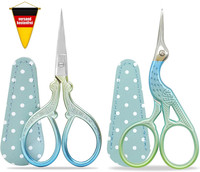 Kleine NäHschere Edelstahl Set Mit Lederabdeckung FüR Handwerk Und Bastelarbeite