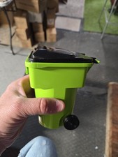 Rehrig Mini Waste Management Trash Cart Desk Gfl Green/black Lid